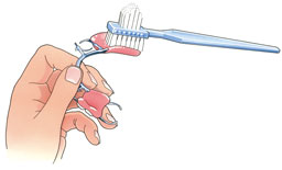 Reinig uw prothese na iedere maaltijd